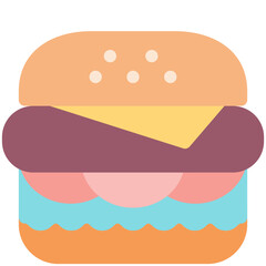 hamburger flat icon