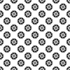 black and white icons set circle wheel gear element shape symbol sign logo round art seamless pattern  vector illustration