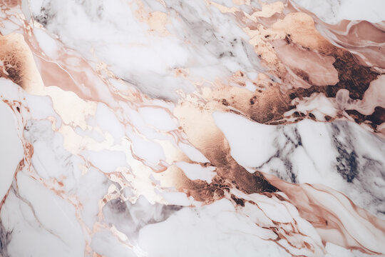 Fond d'&eacute;cran d'un mur de marbre rose et dor&eacute; &raquo; IA g&eacute;n&eacute;rative