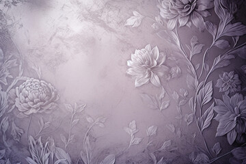 Fond d'écran avec illustration de fleurs violettes » IA générative