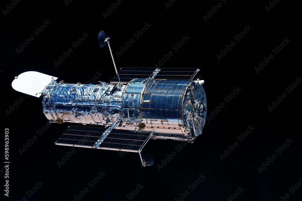 Canvas Prints a space telescope in outer space. elements of this image furnished nasa.