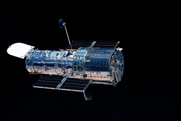 A space telescope in outer space. Elements of this image furnished NASA. © Artsiom P
