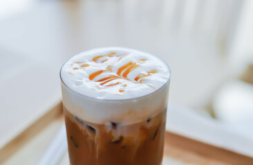 hot cofffee, caramel latte coffee