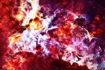 Obraz premium A bright cosmic nebula. Elements of this image furnished NASA.