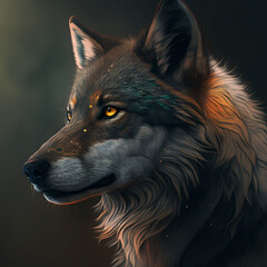 portrait of a wolf