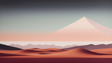 Painting of a desert, generative ai
