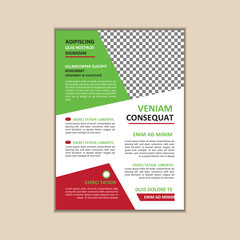 Vector Business Flyer Design Template A4 Size with Bleed