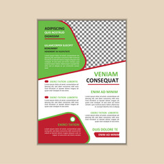 Vector Business Flyer Design Template A4 Size with Bleed