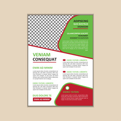 Vector Business Flyer Design Template A4 Size with Bleed