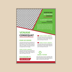 Vector Business Flyer Design Template A4 Size with Bleed