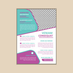 Vector Business Flyer Design Template A4 Size with Bleed