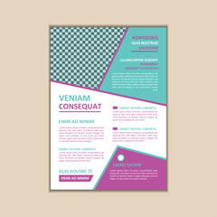 Vector Business Flyer Design Template A4 Size with Bleed