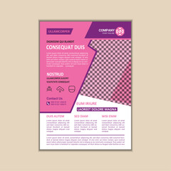 Vector Business Flyer Design Template A4 Size with Bleed