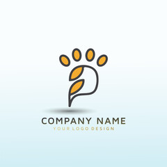 Fototapeta premium Love for Animals paw logo