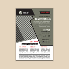 Vector Business Flyer Design Template A4 Size with Bleed