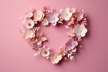Fototapeta na wymiar pink day background shape love valentine wedding rose heart card flower. Generative AI. Generative AI