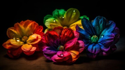 Captivating Colors of Spring: A Vibrant Flower Photoshoot with Studio Lighting and a 35mm Lens, Generative AI