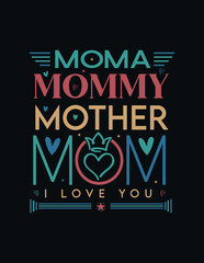 Fototapeta na wymiar Mother's Day T-shirt Design