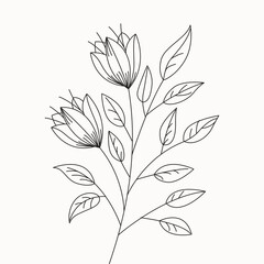 botanical_minimal_plants_and_flowers_icons_sets_flat_classical_handdrawn_outline