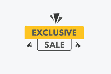 Exclusive Sale text Button. Exclusive Sale Sign Icon Label Sticker Web Buttons