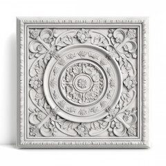 Obraz premium Decorative medallion isolated on white background