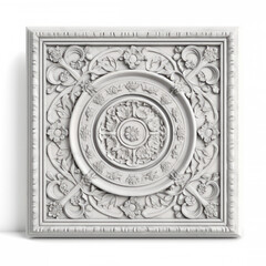 Decorative medallion isolated on white background