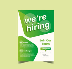 We are hiring flyer design template. We are Hiring job Poster Design, Job Vacancy Leaflet Template.