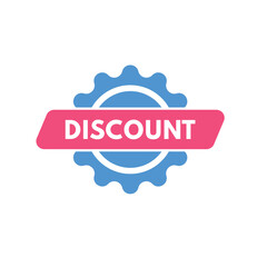 Discount text Button. Discount Sign Icon Label Sticker Web Buttons
