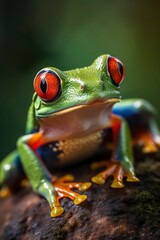 Red Eyed Tree Frog (Agalychnis callidryas), created with generative AI