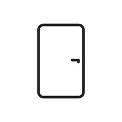 Exit vector icon. Door flat sign design. Door vector icon. Door symbol pictogram. Door line icon. UX UI icon