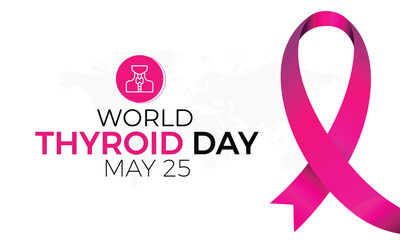 World Thyroid Day, Use This Vector Illustration for Your Posters, Banners, Medical Designs, Backgrounds, Symbols, Icons, and Print Templates