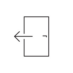 Exit vector icon. Door flat sign design. Door vector icon. Door symbol pictogram. Door line icon. UX UI icon