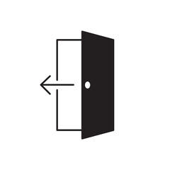 Exit vector icon. Door flat sign design. Door vector icon. Door symbol pictogram. Door line icon. UX UI icon
