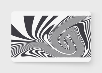 Psychedelic pattern with melting and distorting lines. The geometric background by stripes. 3d vector illustration for brochure, annual report, magazine, poster, presentation, flyer or banner.