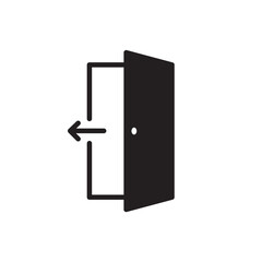 Exit vector icon. Door flat sign design. Door vector icon. Door symbol pictogram. Door line icon. UX UI icon
