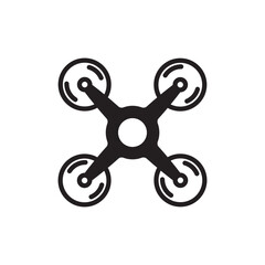 Flying drone flat sign design. Drone vector icon. Drone symbol pictogram. UX UI icon 