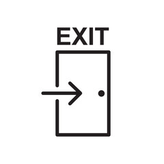 Exit vector icon. Door flat sign design. Door vector icon. Door symbol pictogram. Door line icon. UX UI icon