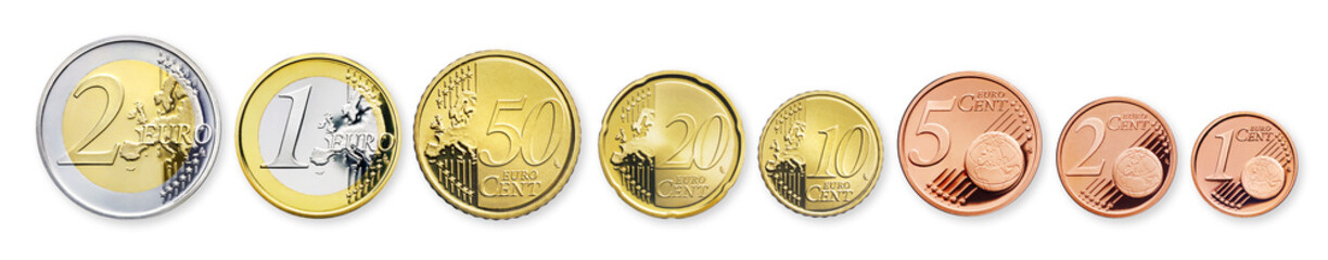 Euro Münzen euro coins - obrazy, fototapety, plakaty