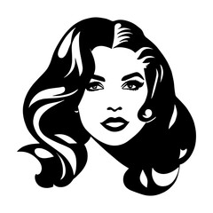 woman vector design black and white