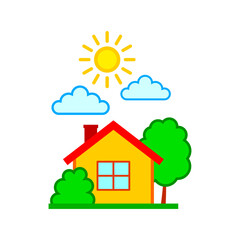 Fototapeta premium House vector icon on white background