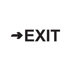 Exit vector icon. Signboard exit flat sign design. Exit symbol pictogram. UX UI icon