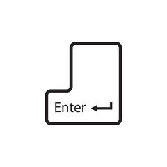 Enter button vector icon. Enter flat sign design. Keyboard enter button symbol pictogram. UX UI icon