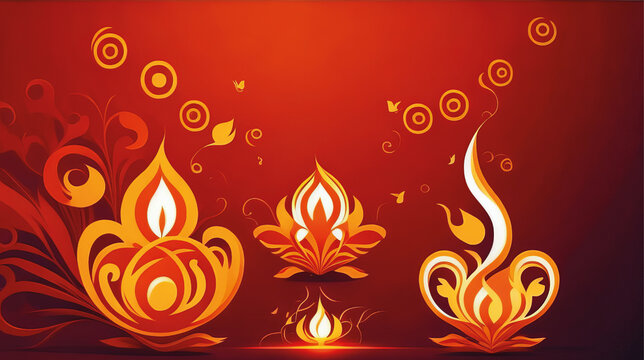 Happy Diwali Day Poster Design Wishing You Prosperity, Joy, and Love, Generative AI