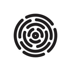 Scan vector icon. Fingerprint vector icon. Finger print flat sign design. Linear thumbprint sign. Illustration of authentication symbol. UX UI