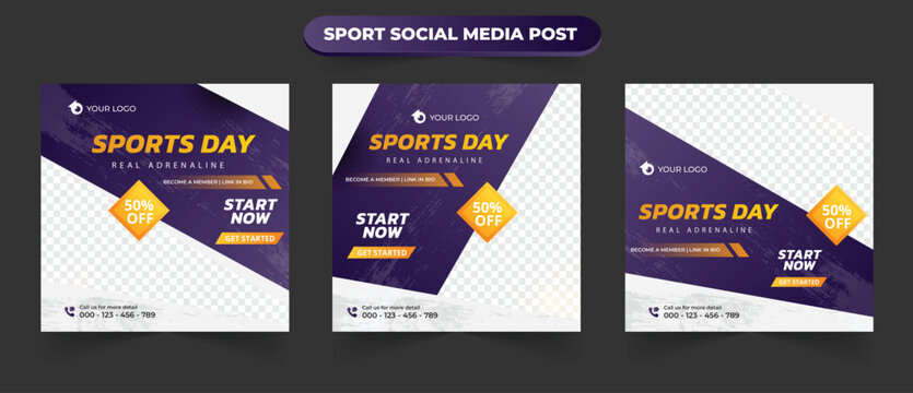 Sports game training social media post banner suitable for promotional banner web banner and flyer template design