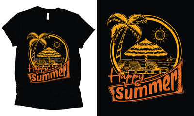 Happy Summer t-shirt design.