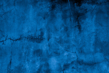 Old wall pattern texture cement blue dark abstract  blue color design are light with black gradient background.