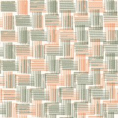 Seamless abstract geometrical  chess transparent grid consisting of strips covers a seamless camouflage pattern of squares. colorful abstract textured background pattern with beige background.