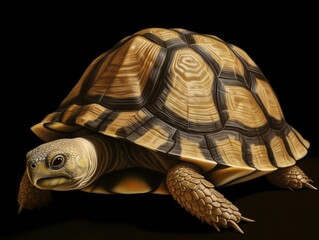 A realistic depiction of a tortoises. Generated with AI Technology