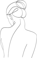 Abstract minimalistic female bodies. Modern single line art. Woman beauty fashion concept, minimalistic style.